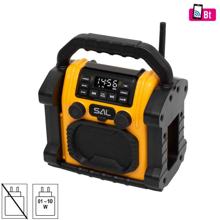 Radio portabil pentru camping, IP55, power bank, 10W, Radio FM, Wireless, cablu USB-C - imagine 6